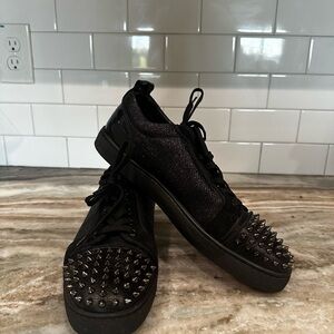 Christian Louboutin Black Studded Sneakers